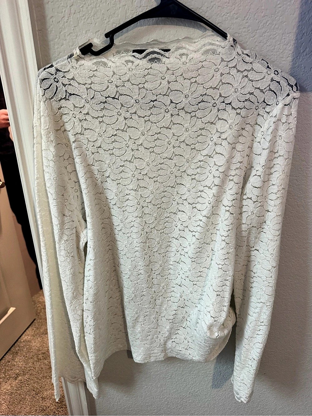 Banana Republic Floral Lace Long Sleeve Top Size XL